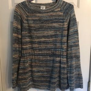 Columbia Sweater - Sky blue Tan Stripes large